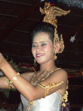 Traditional Thai dancer onboard the Loy Nava